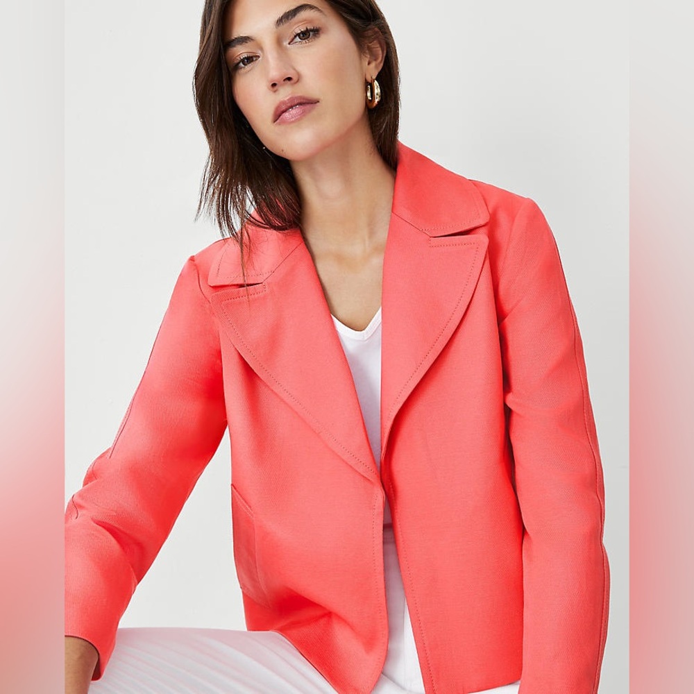 NWT Ann Taylor Twill Swing Jacket
